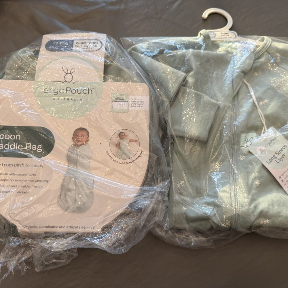 Organic Cotton Baby Swaddle and Pajama Bundle